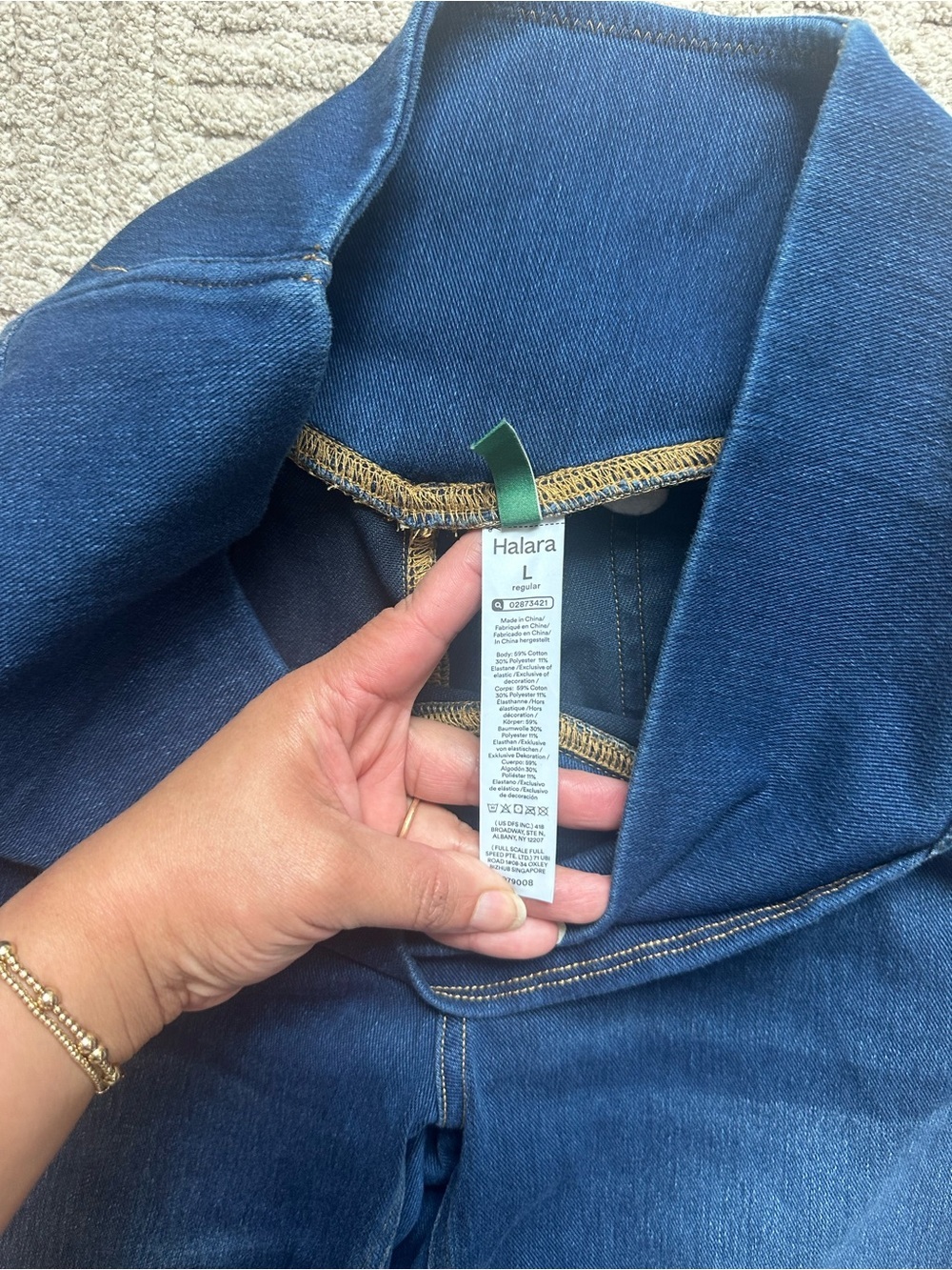 Halara Flex™ Crossover High Waisted Tummy Control Casual Straight Leg Jeans - Picture 12 of 16